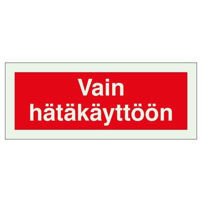 Ainult hädaolukordadeks, järeltulev valgus Ainult hädaolukordadeks, järeltulev valgus