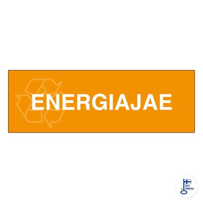 Jäätmekonteineri kleebis Energiajäätmed Jäätmekonteineri kleebis Energiajäätmed