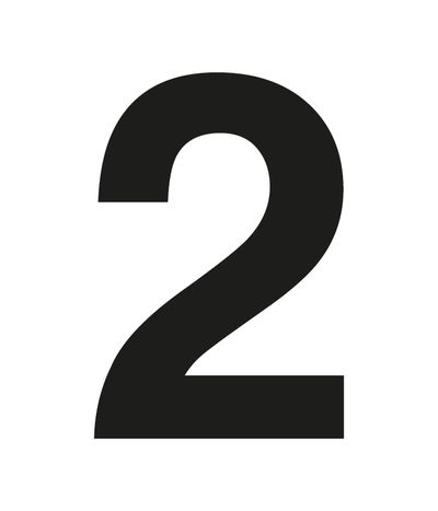 Lahtinumber 2 Kleebis 30mm Lahtinumber 2 Kleebis 30mm