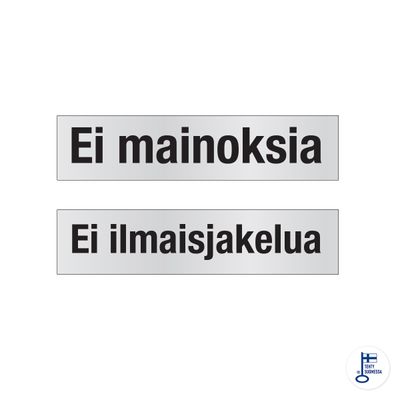 KP Ei reklaame / Ei tasuta levitamist 85x20TA