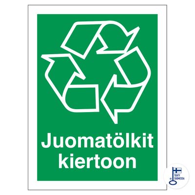 Taaskasutusmärk joogipurkidele ringlusse Taaskasutusmärk joogipurkidele ringlusse