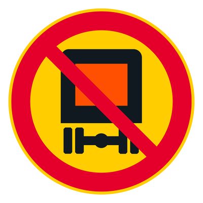 Ohtlike ainete transport keelatud