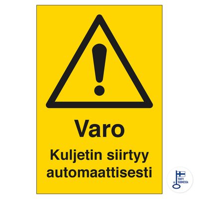 Hoiatus: konveier liigub automaatselt