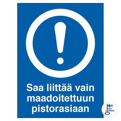Tohib ühendada ainult maandatud pistikupessa