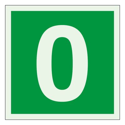 Korruse number 200x200 JVT 0, 200x200 mm kleebitud helendav plastik