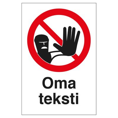 Disaini oma keelumärk (must käsi)