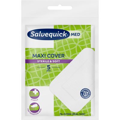 Salvequick Maxi Cover plaastrid 76x54 mm, 5 tk/pk