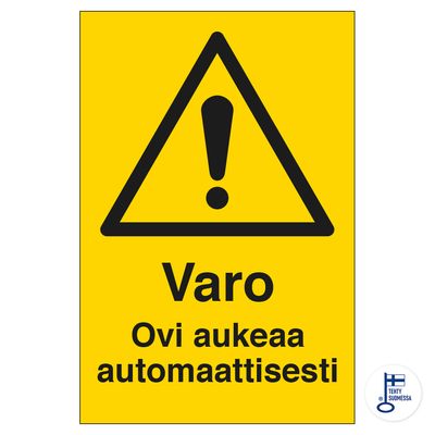 Hoiatus. Uks avaneb automaatselt