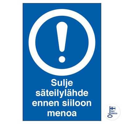 Sulge kiirgusallikas enne silo sisse minekut