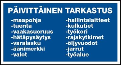Igapäevane kontroll Igapäevane kontroll