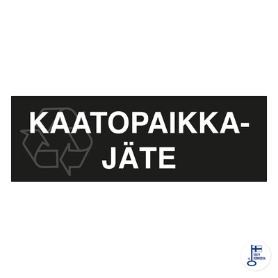 Jäätmekonteineri kleebis Prügilajäätmed Jäätmekonteineri kleebis Prügilajäätmed