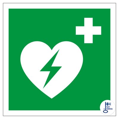 Esmaabi märk, AED defibrillaator (sümbol) Esmaabi märk, AED defibrillaator (sümbol)
